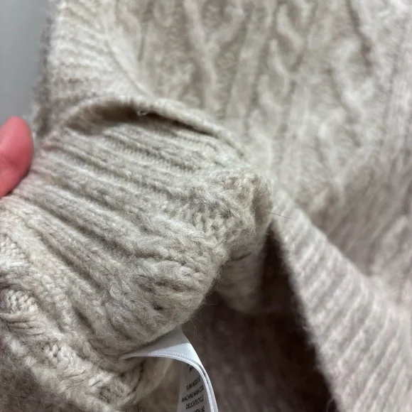 Ruby Moon Tan V-Neck Cable Knit Sweater Vest - Picture 6 of 11